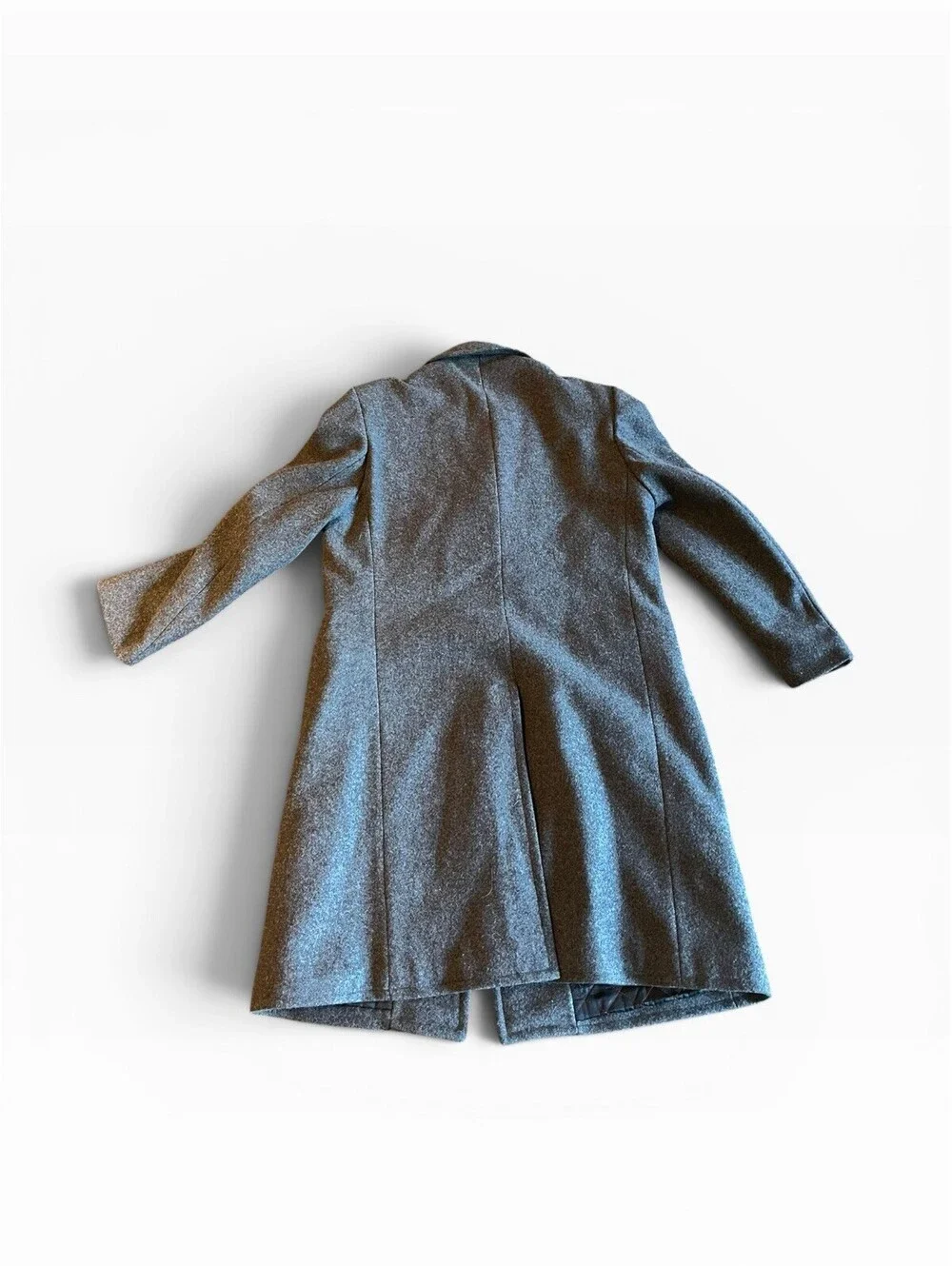 Vintage DDR East German VEB Gray Wool Blend Long Overcoat Men’s M/L